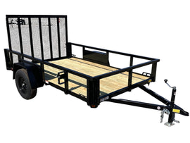 6x12 Utility Trailer with Angle Iron Sides - Quality Steel and Aluminum  - Model 7412ANSA3.5K