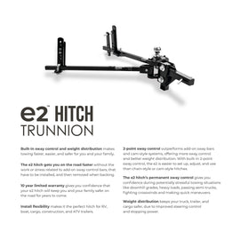 92-00-0800  -  e2 8K trunnion weight distributing hitch with built-in sway control.