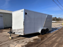 Load image into Gallery viewer, Enclosed Cargo Trailer 7x16 UTV +12in - 2 Tone 78&quot; ramp door opening with ramp door - HLAFTX716TA2+12 (Charcoal 2 tone)