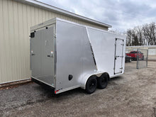 Load image into Gallery viewer, Enclosed Cargo Trailer 7x16 UTV +12in - 2 Tone 78&quot; ramp door opening with ramp door - HLAFTX716TA2+12 (Charcoal 2 tone)