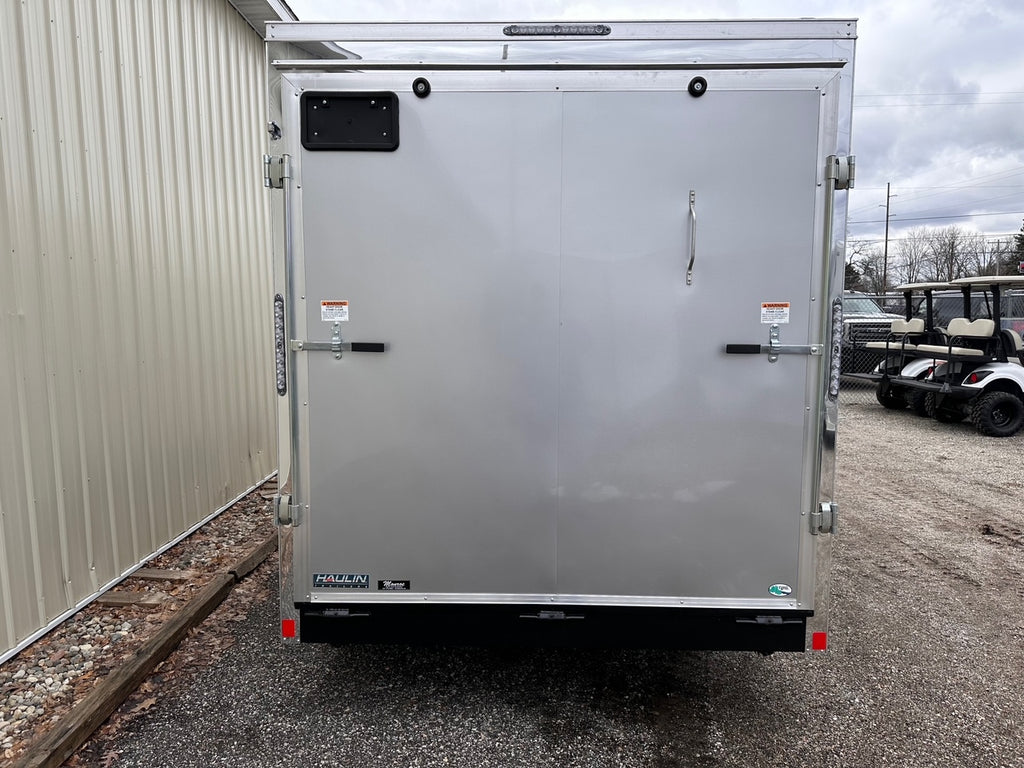 Enclosed Cargo Trailer 7x16 UTV +12in - 2 Tone 78" ramp door opening with ramp door - HLAFTX716TA2+12 (Charcoal 2 tone)