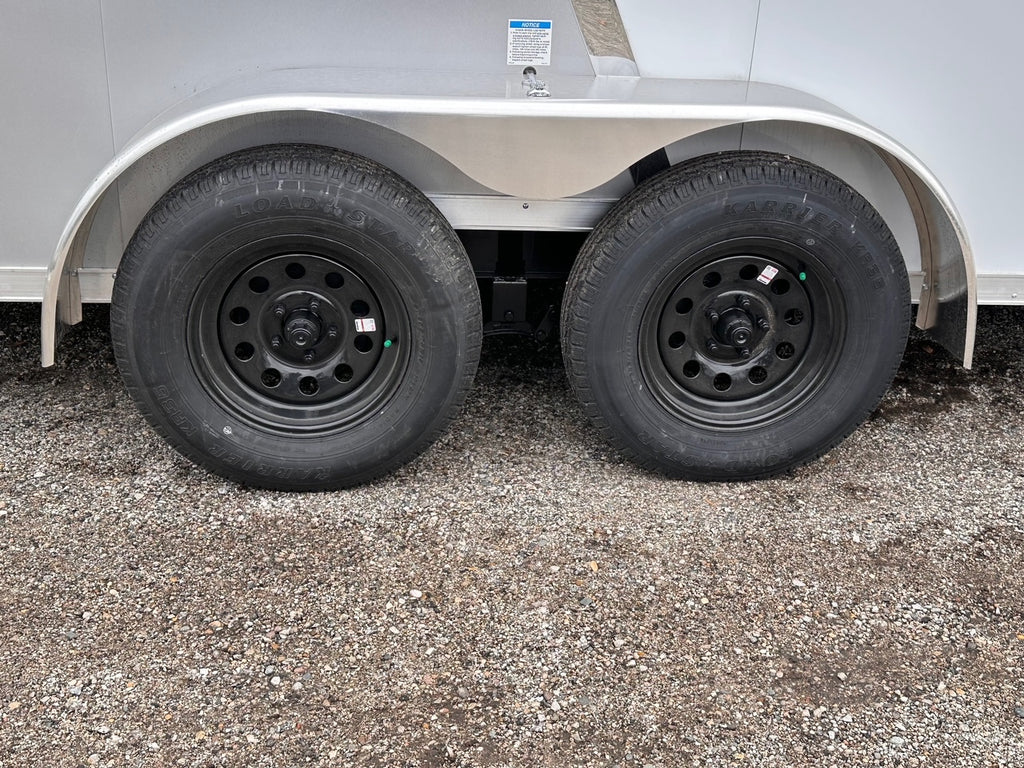 Enclosed Cargo Trailer 7x16 UTV +12in - 2 Tone 78" ramp door opening with ramp door - HLAFTX716TA2+12 (Charcoal 2 tone)