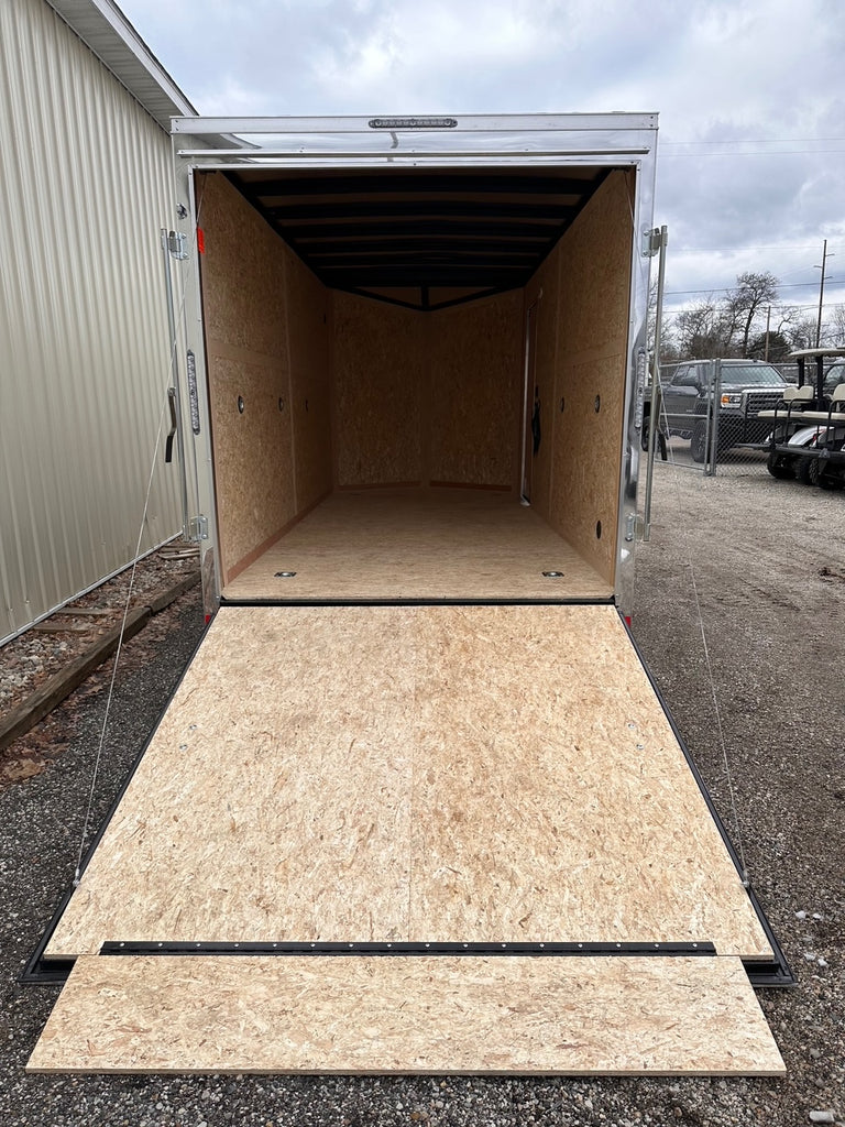 Enclosed Cargo Trailer 7x16 UTV +12in - 2 Tone 78" ramp door opening with ramp door - HLAFTX716TA2+12 (Charcoal 2 tone)