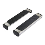 A5012S  -  W/Step Pads 4 In Trapezoidal Straight Pol Stainless Steel W/Plastic End Caps